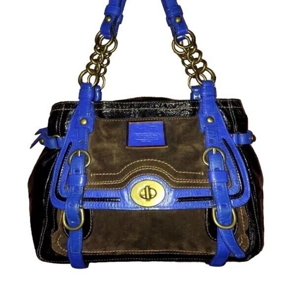 Coach Cursive Creed Limited Edition Legacy Garcia Mixed Patent & Suede Leather - Picture 1 of 7